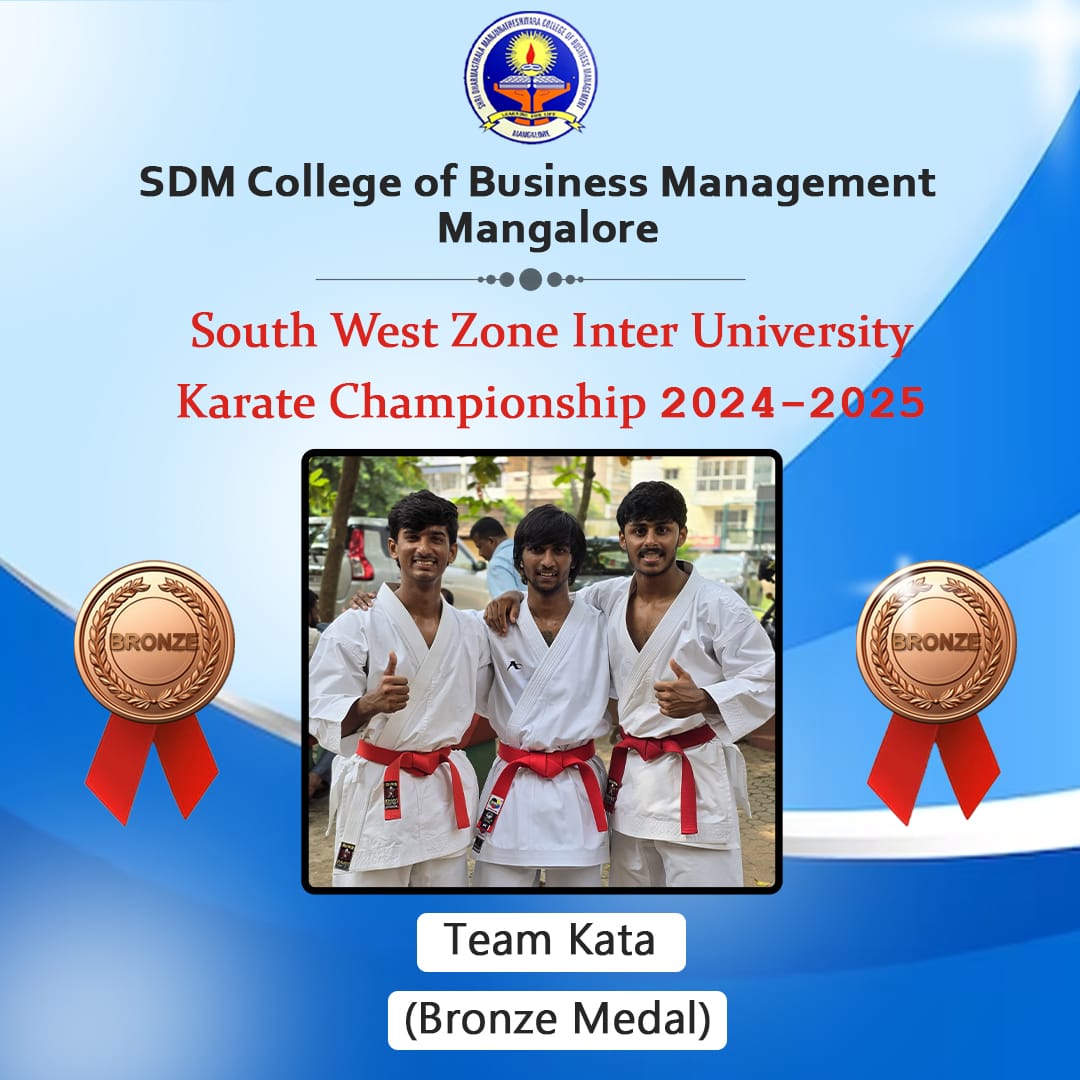 SDMCBM bags bronze at South West Zone Inter- University Karate championship 2024-2025.