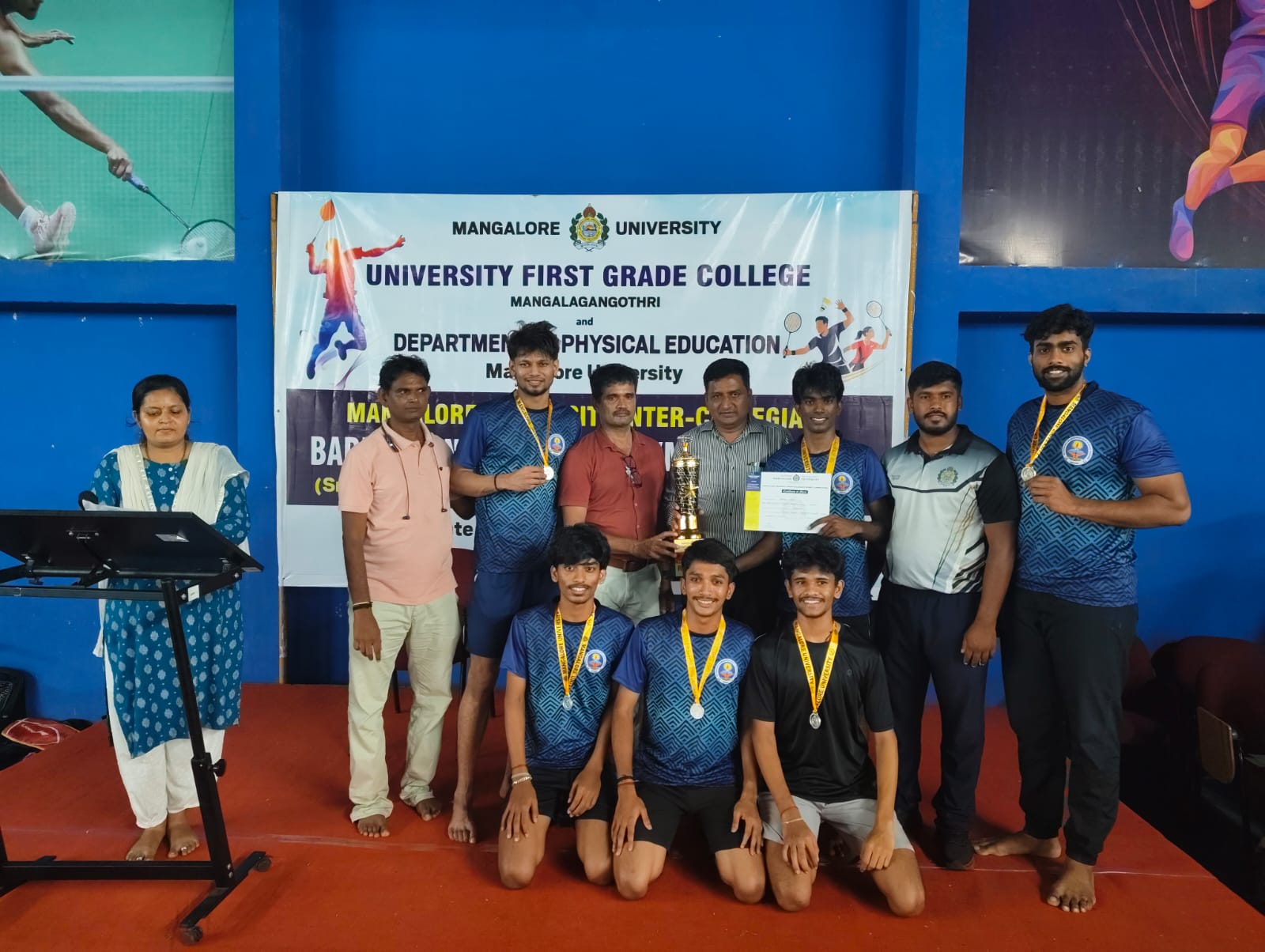 SDM College Students Emerge Runners-Up at Mangalore University Inter-Collegiate Badminton Tournament.