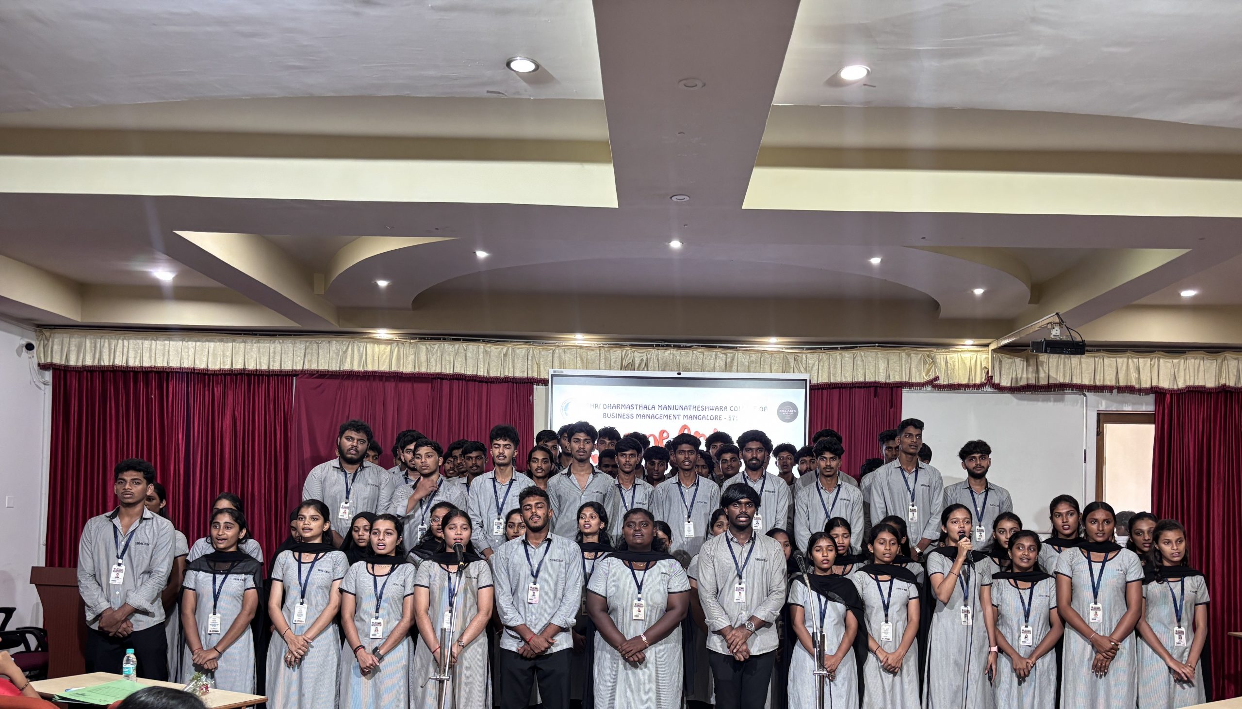 College Anthem Singing Competition held at SDM College of Business Management.
