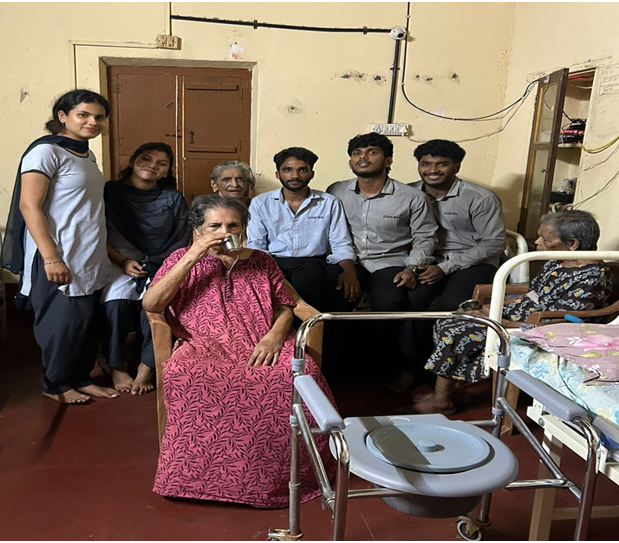 Extension Activity (Healthy Lifestyle Awareness) at Better Life Old Age Home, Mangaluru.