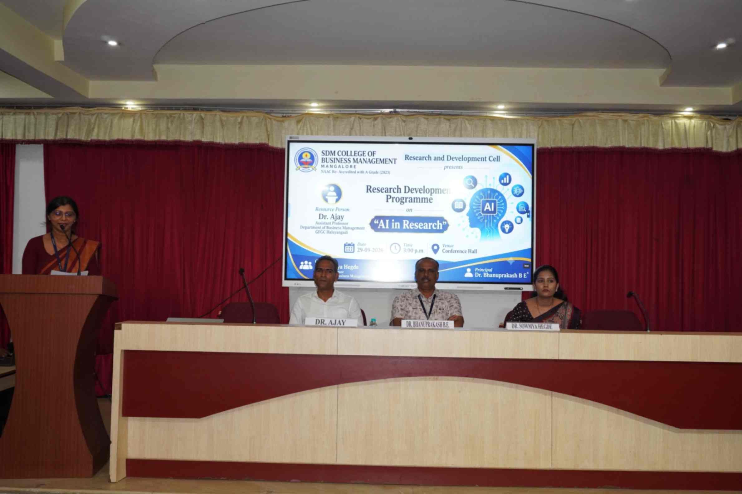 Faculty Development Programme  On  “AI in  Research”
