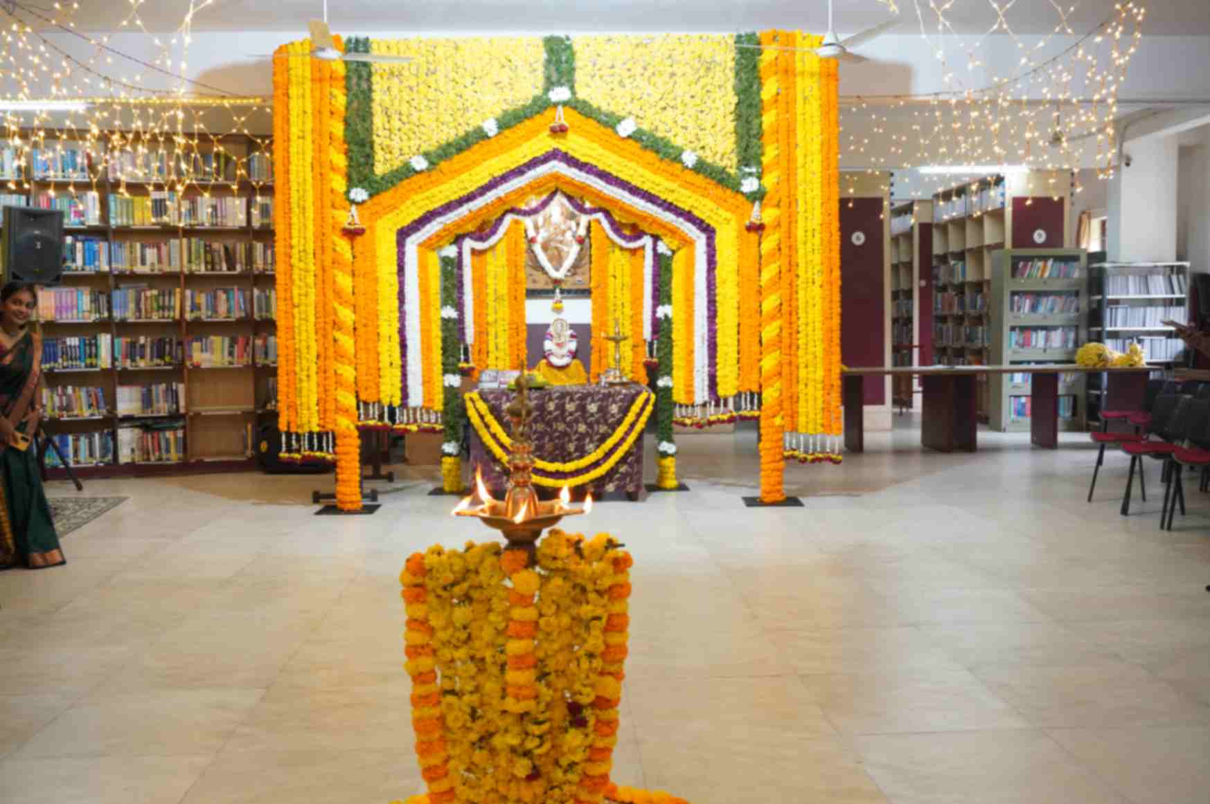 Saraswathi Pooja Celebrated in the College Library